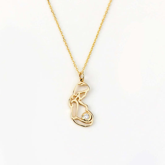 Diamond Pregnant Mother Necklace