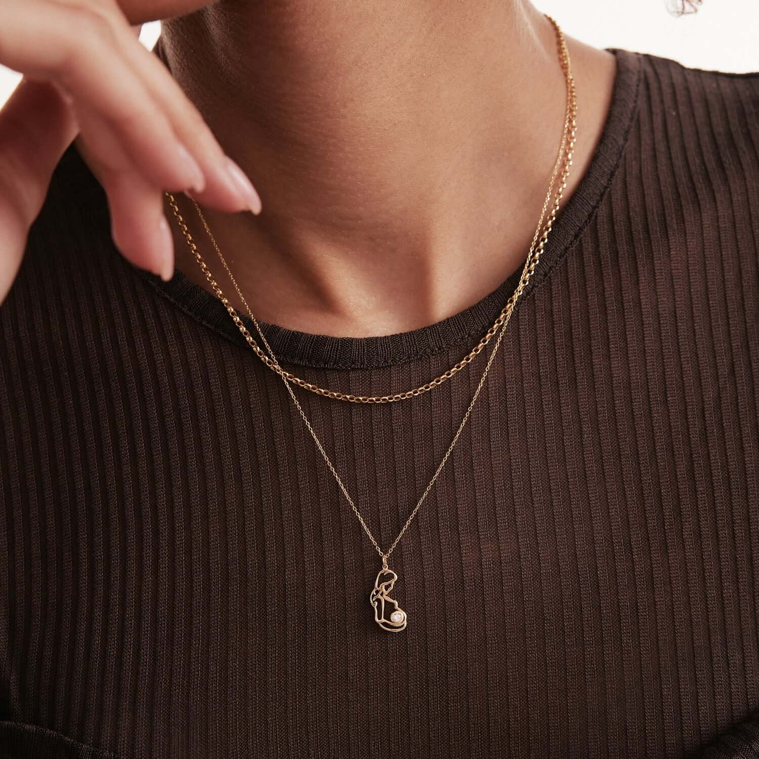 Diamond Pregnant Mother Necklace