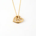 Engraved Two Heart Necklace