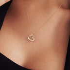 Engraved Two Heart Necklace