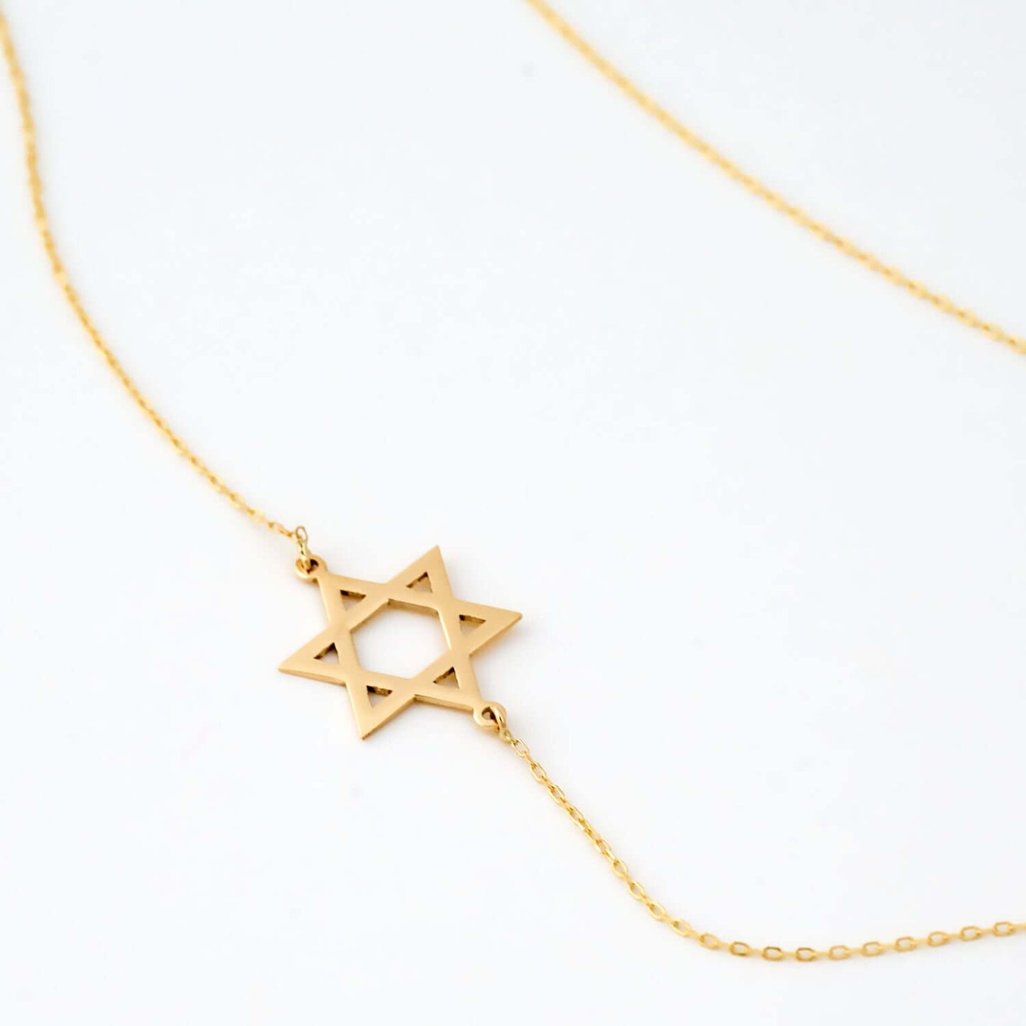 Sideways Star of David Choker Necklace