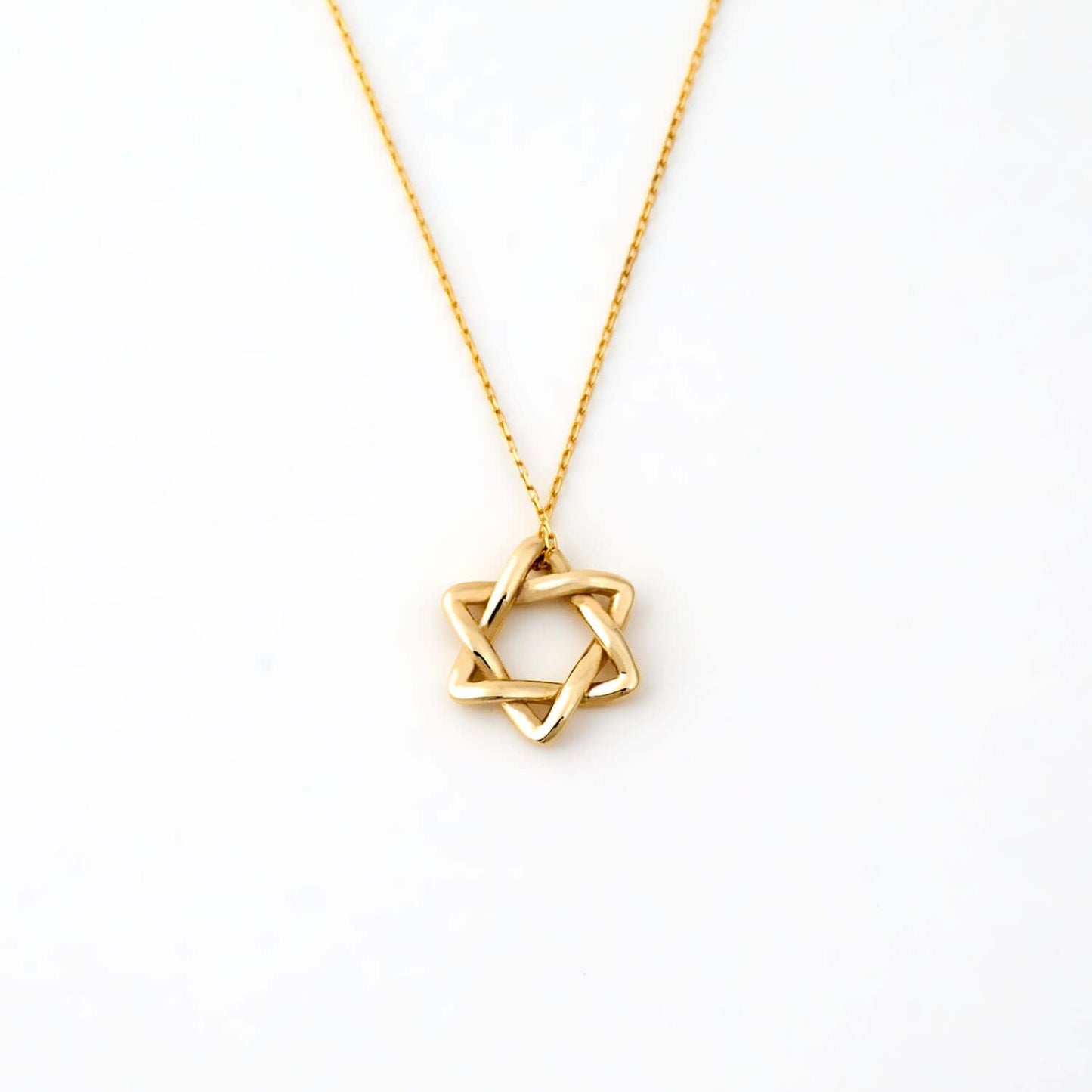 Infinity Star of David Necklace in 14K Solid Gold