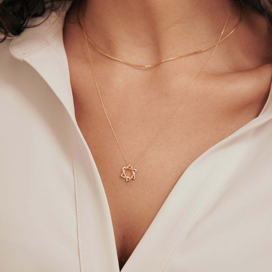 Infinity Star of David Necklace