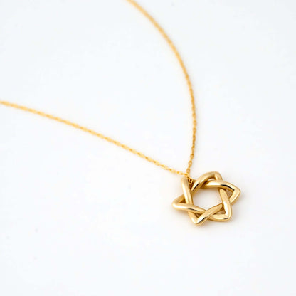 Infinity Star of David Necklace in 14K Solid Gold