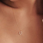 Diamond Star of David Necklace