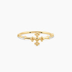Diamond Beaded Cross Ring