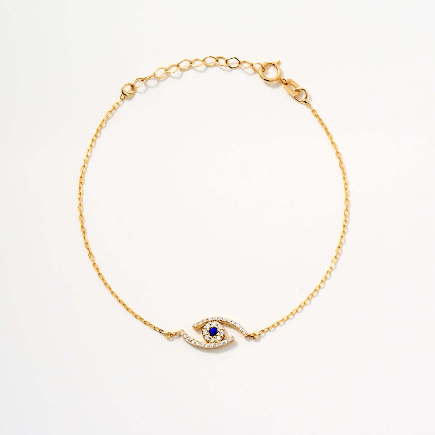 Evil Eye Bracelet in 14K Solid Gold