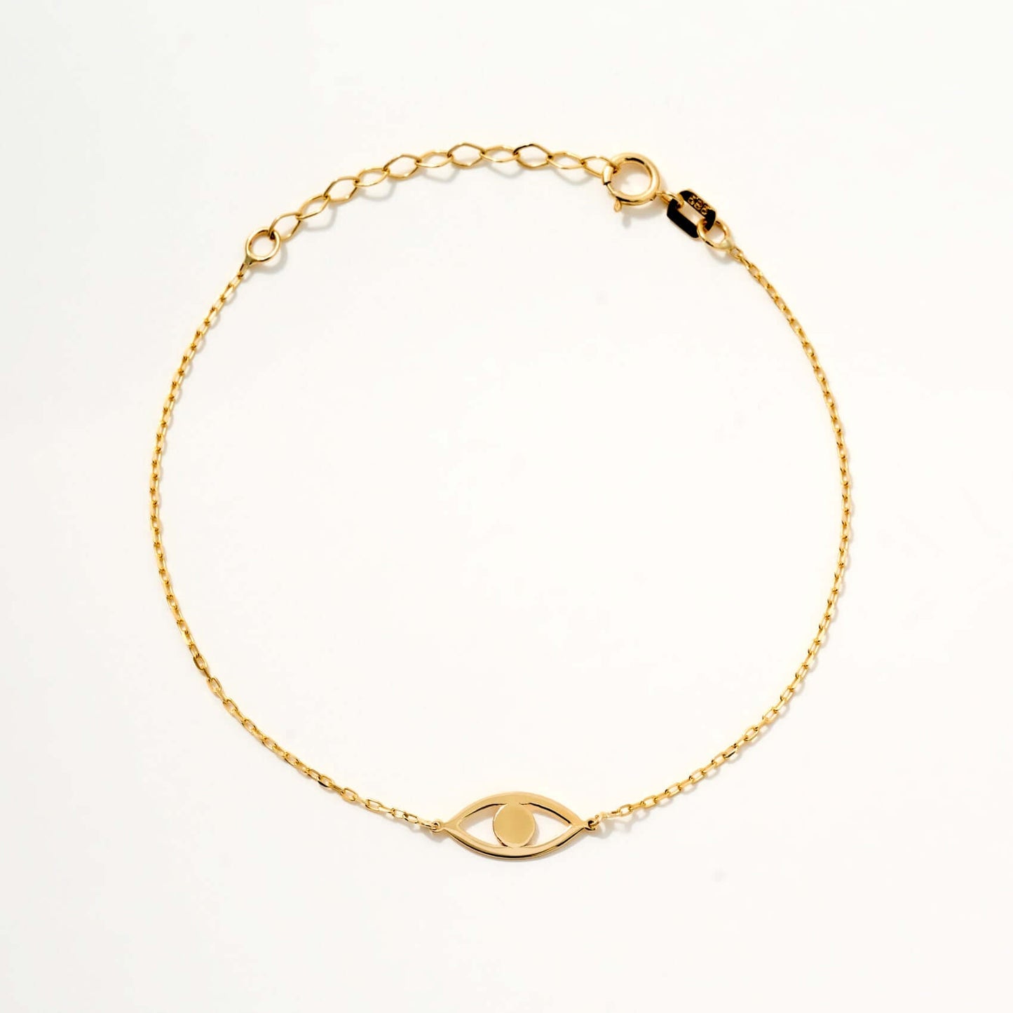 Mini Evil Eye Bracelet in 14K Solid Gold