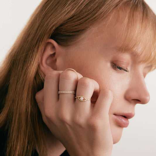 Evil Eye Stackable Ring