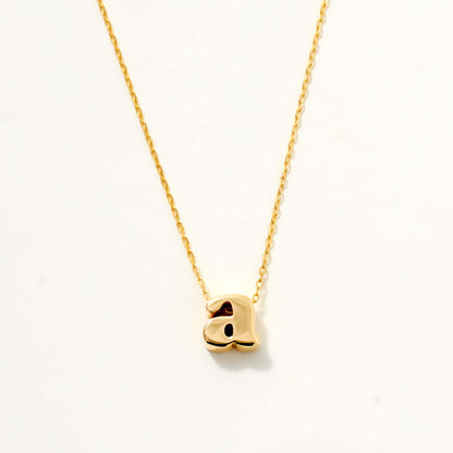 Collier mini initiale minuscule en or massif 14 carats