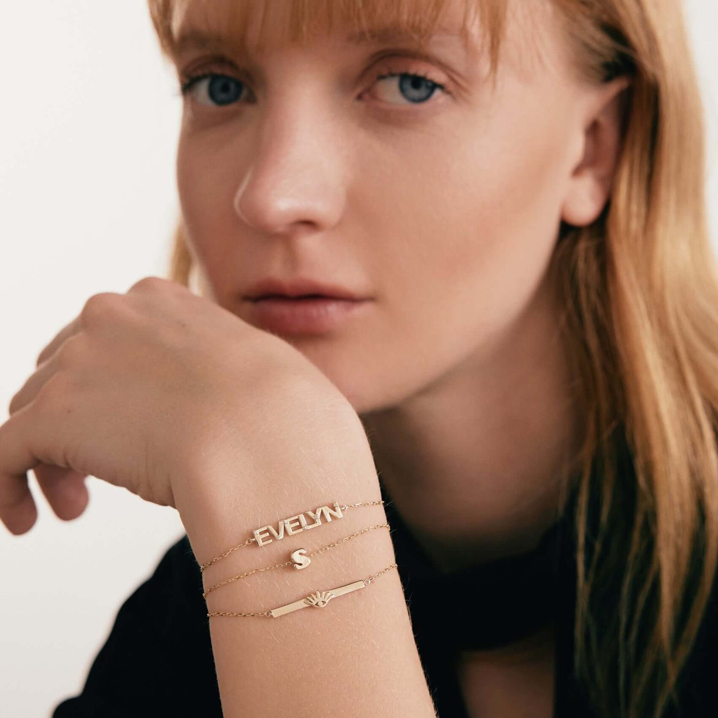 Minimalist Lowercase Initial Bracelet in 14K Solid Gold