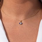 Almond Evil Eye Charm Pendant