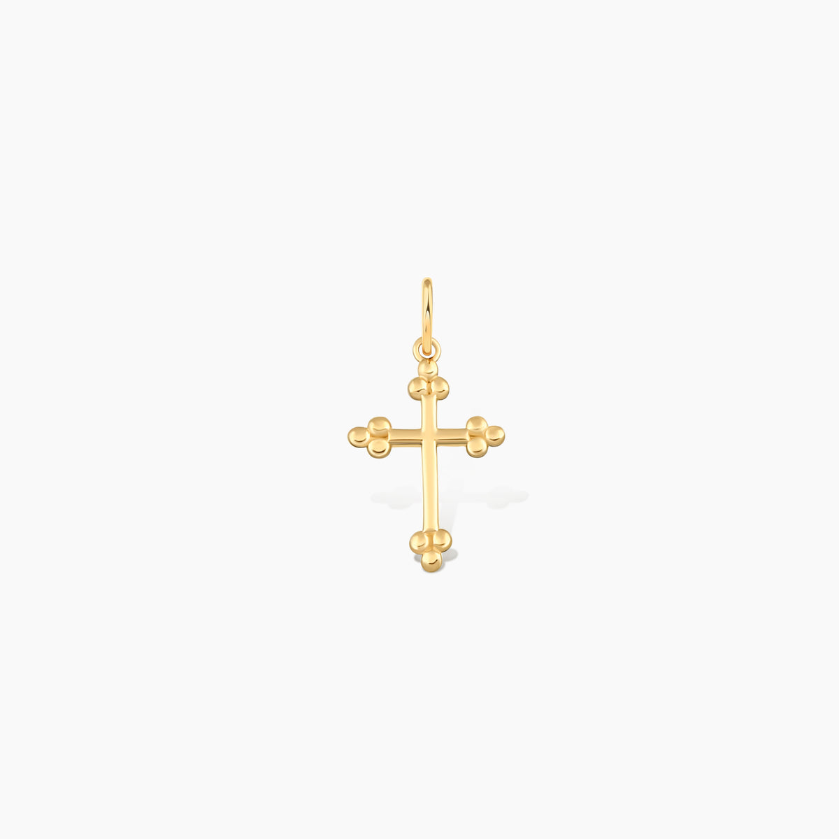 Budded Cross Charm Pendant