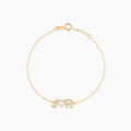 Diamond Couple Initial Bracelet