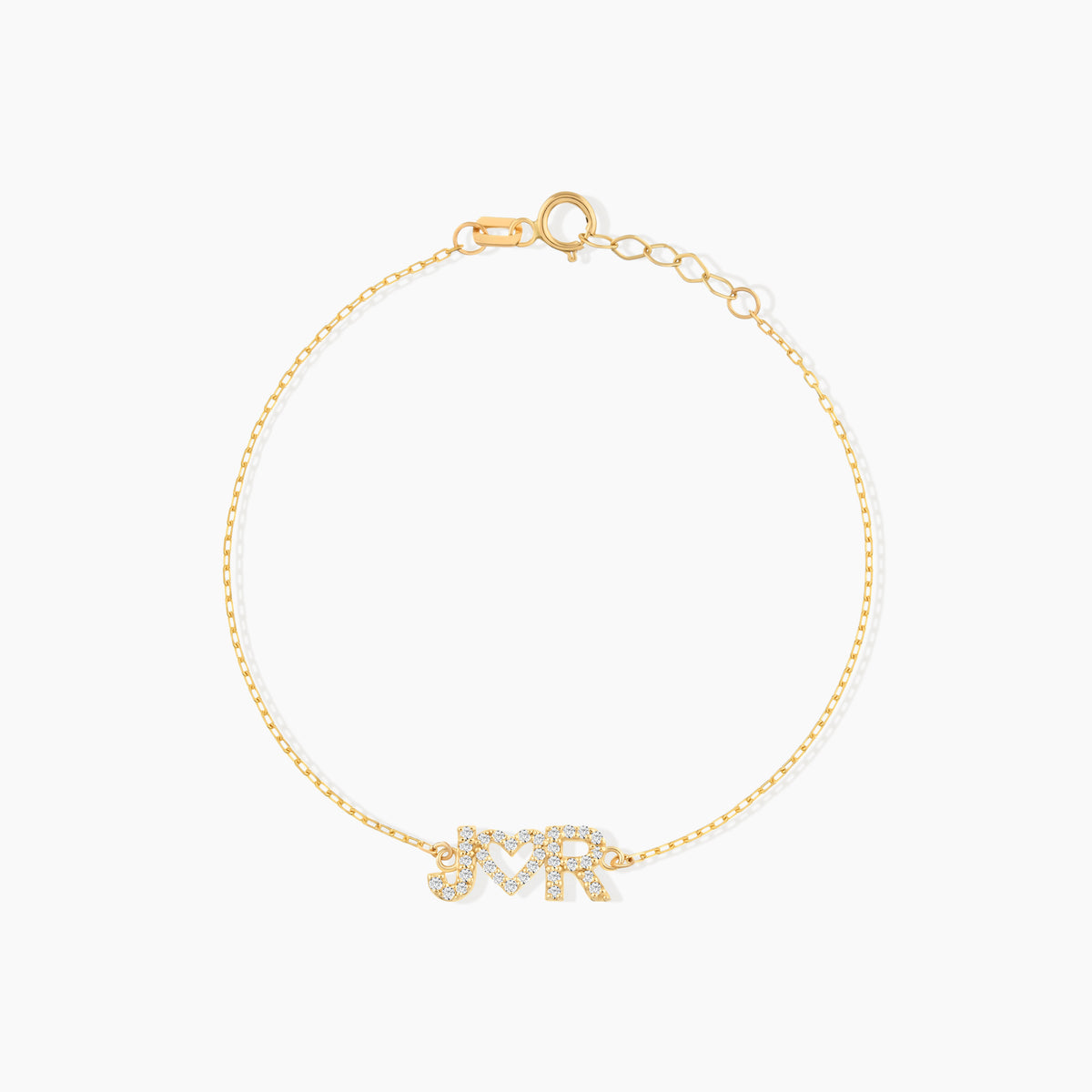 Diamond Couple Initial Bracelet