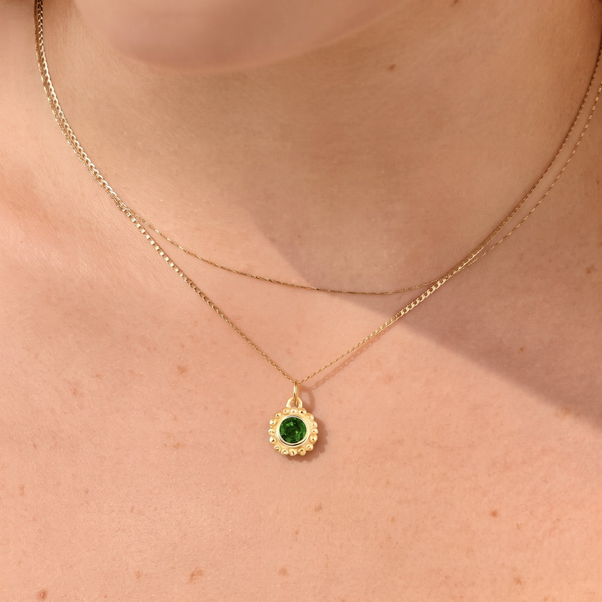 Beaded Birthstone Pendant