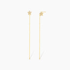 Diamond Star Drop Earrings