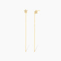 Diamond Star Drop Earrings