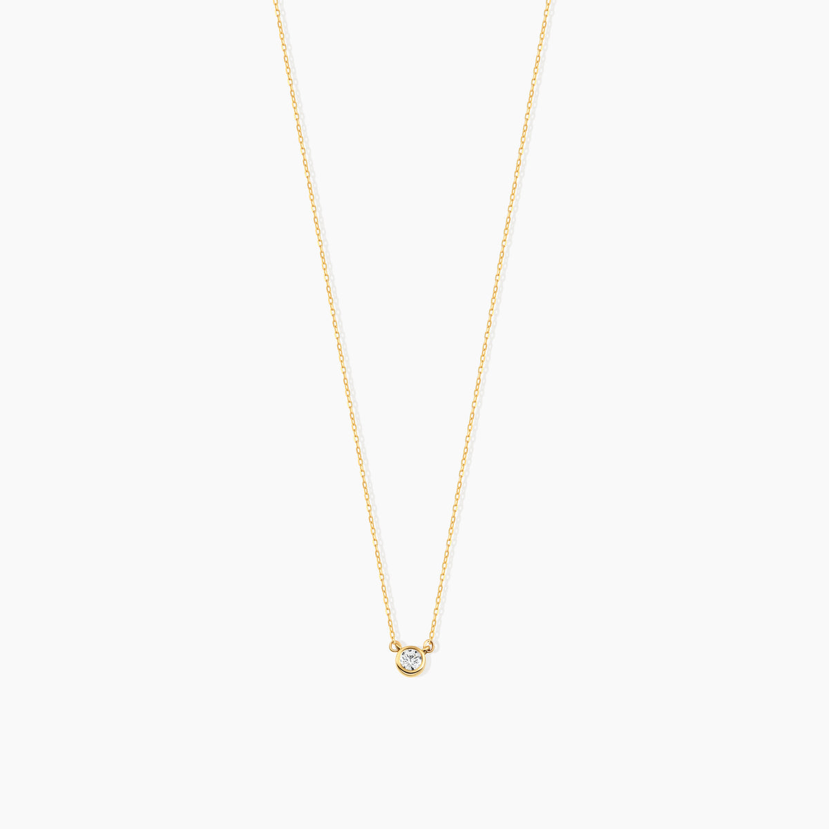 Diamond Bezel Solitaire Necklace