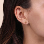 Dainty Small Diamond Cross Earrings