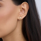 Diamond Star Drop Earrings