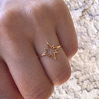 Open Starburst Statement Ring