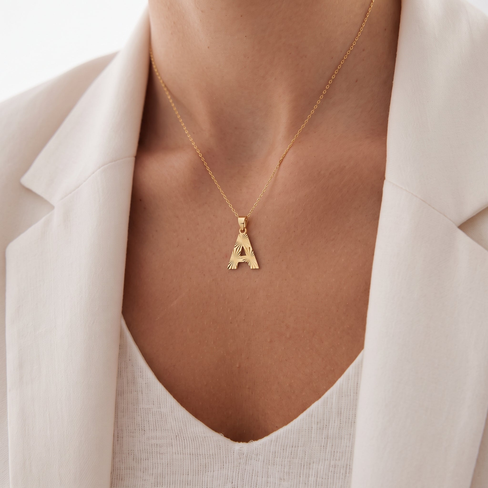 Cut Initial Letter Pendant