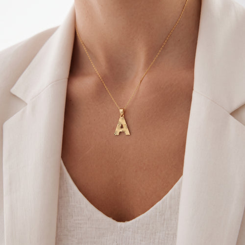 Cut Initial Letter Pendant