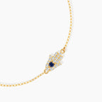 Diamond Hamsa Evil Eye Bracelet