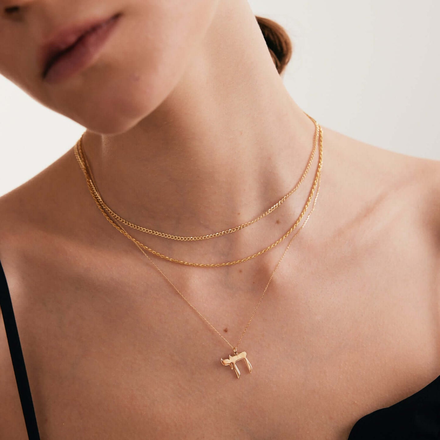 Chai Life Necklace in 14K Solid Gold