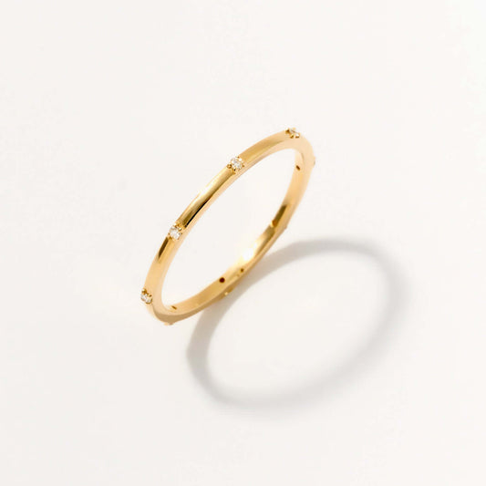 Diamond Stacking Ring in 14K Solid Gold