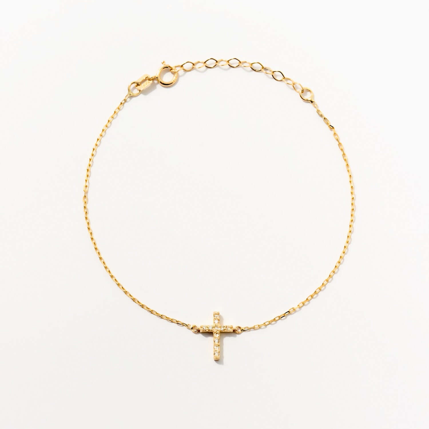 Diamond Cross Bracelet