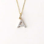 Diamond Initial Necklace | Diamond Letter