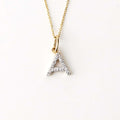 Diamond Initial Necklace | Diamond Letter