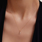 Diamond Initial Necklace | Diamond Letter