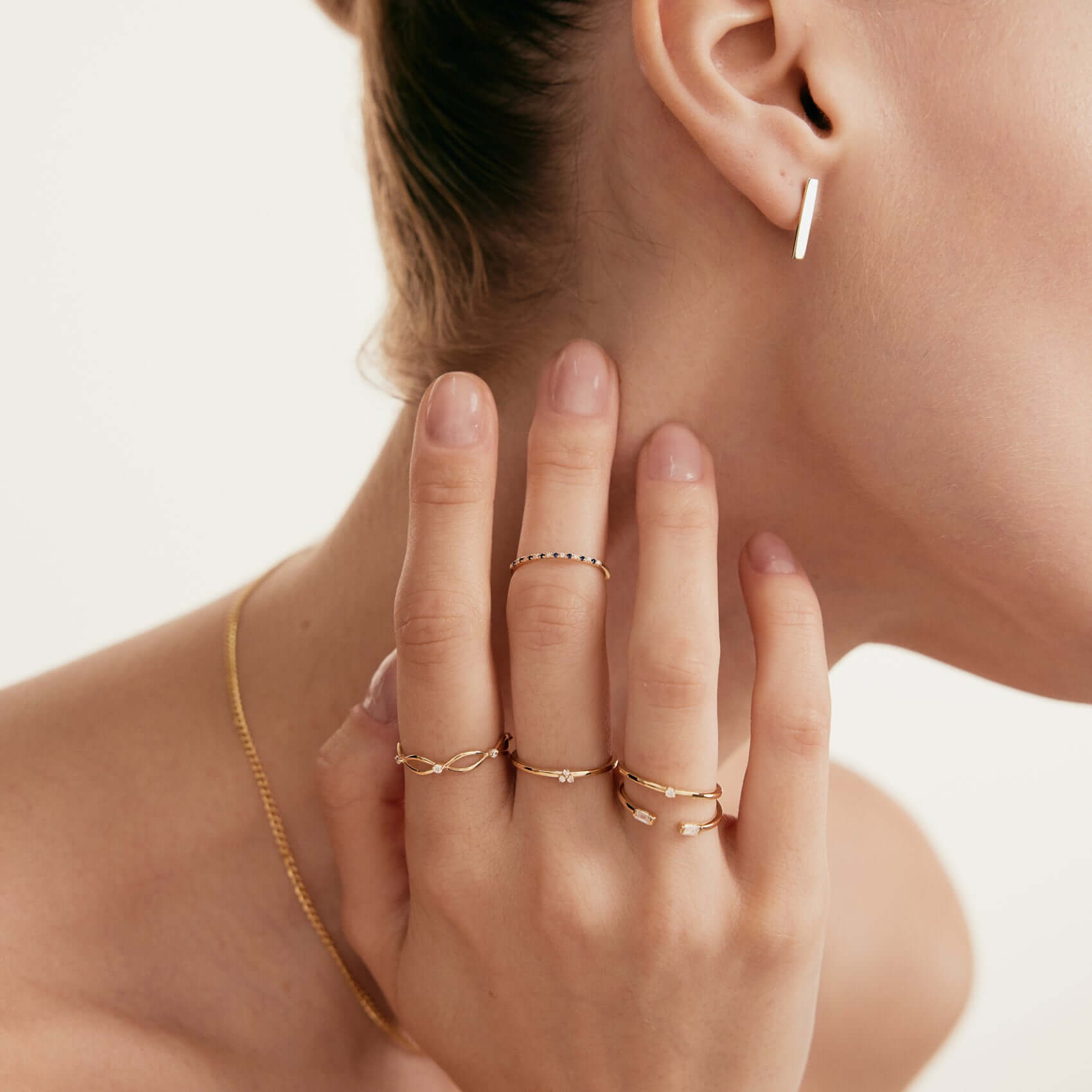 Diamond and Sapphire Half Eternity Ring