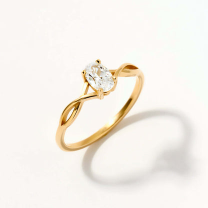 Ivy Birtshstone Ring in 14K Solid Gold