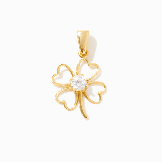 Clover Charm in 14k Solid Gold