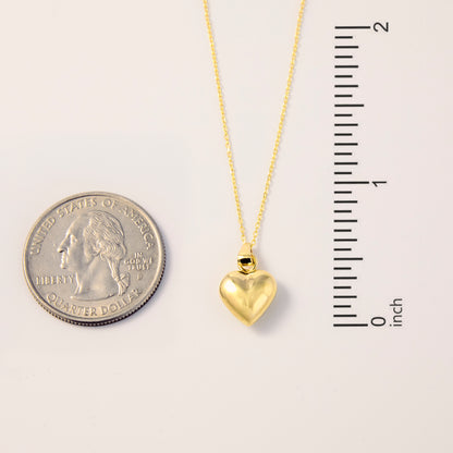 Custom Puffed Heart Necklace