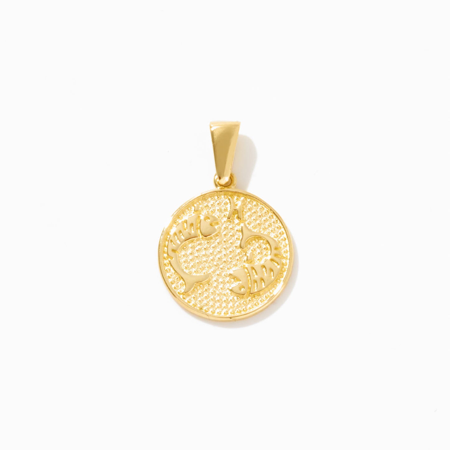 Pisces Zodiac Pendant in 14k Solid Gold