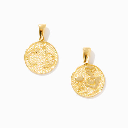 Pisces Zodiac Pendant in 14k Solid Gold