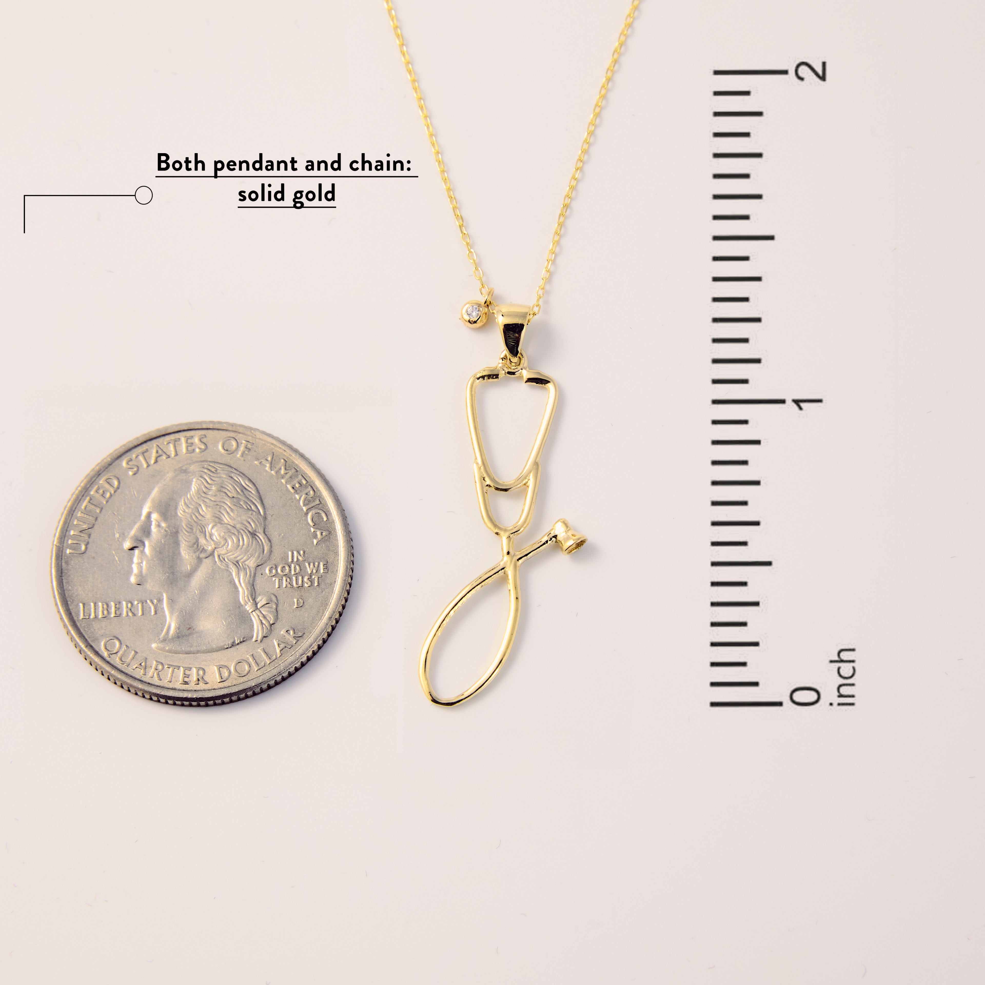 Diamond Stethoscope Necklace