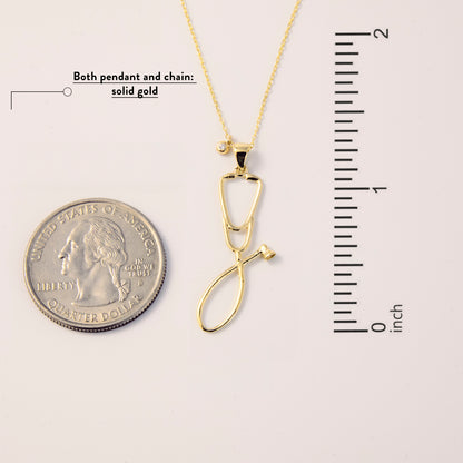 Diamond Stethoscope Necklace