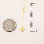 Double Heart Y-Necklace