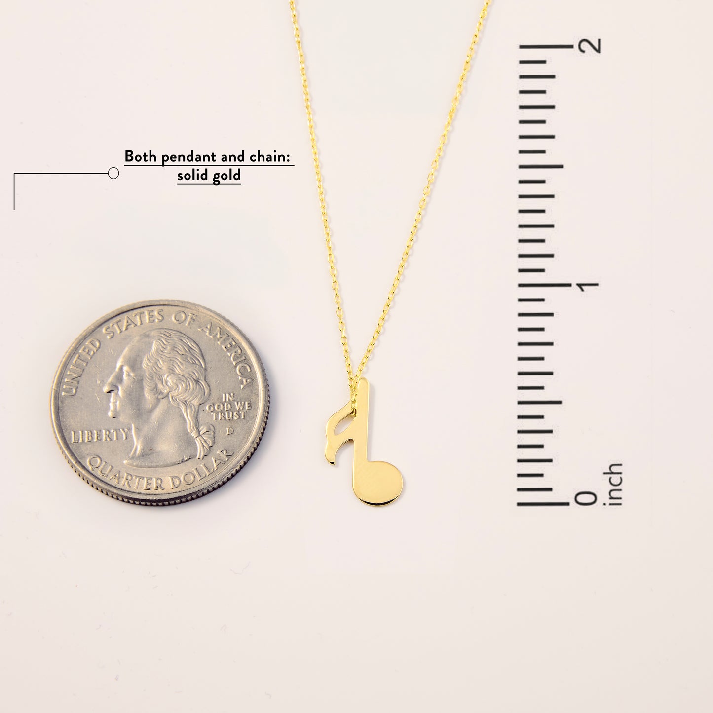 Music Note Pendant Necklace