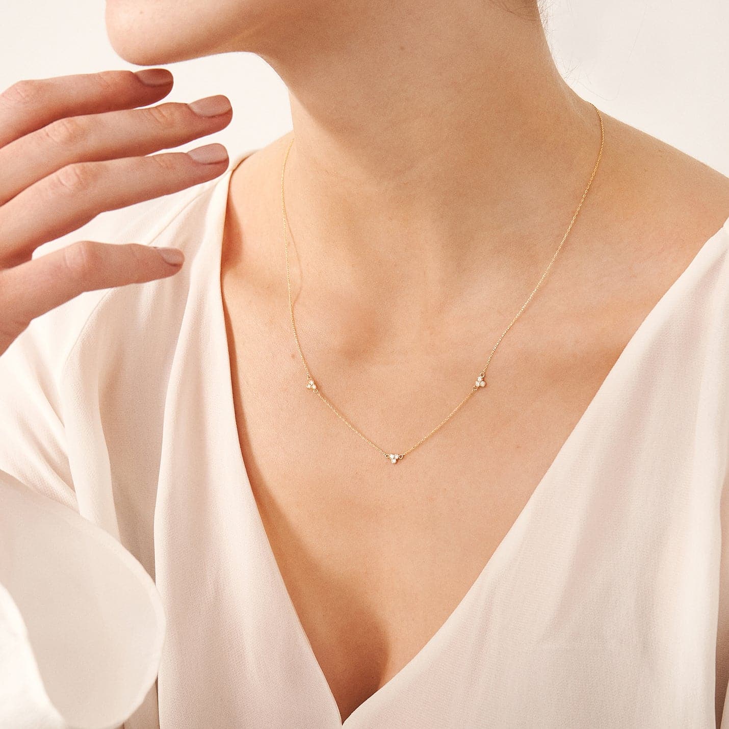 Diamond Station Necklace