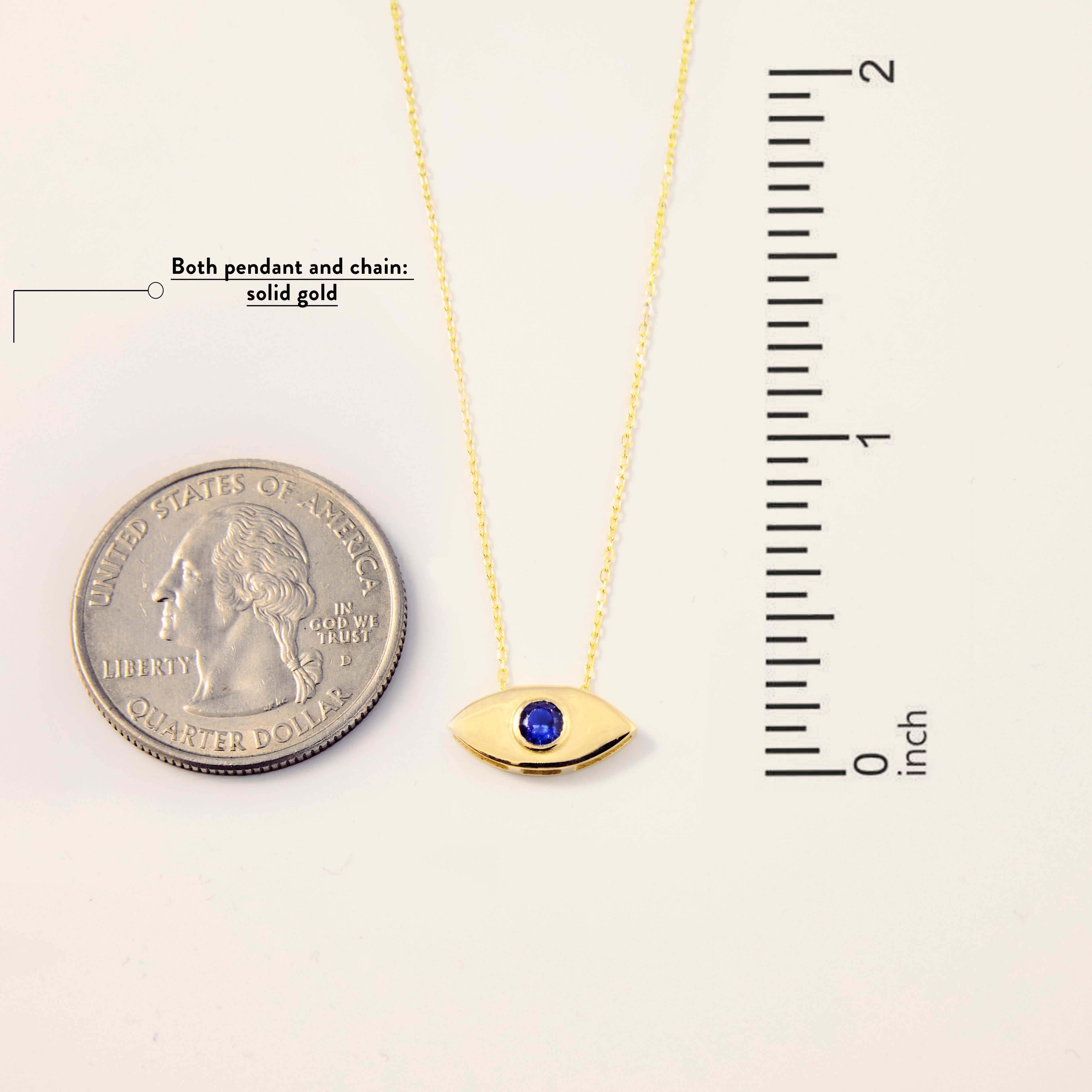 Sapphire Evil Eye Necklace
