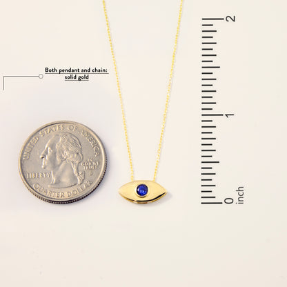 Sapphire Evil Eye Necklace