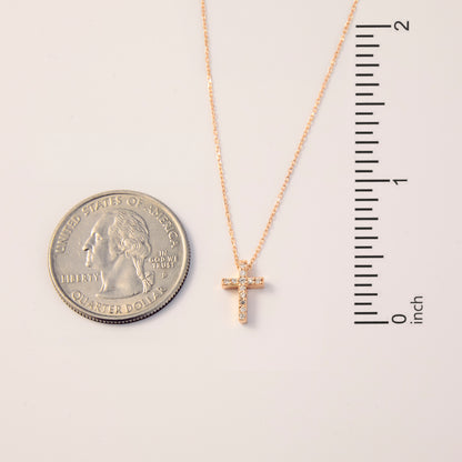 Diamond Pave Cross Necklace