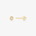 Diamond Round Solitaire Earrings